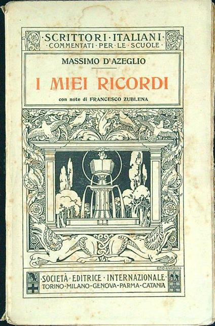 I miei ricordi - Massimo D'Azeglio - copertina