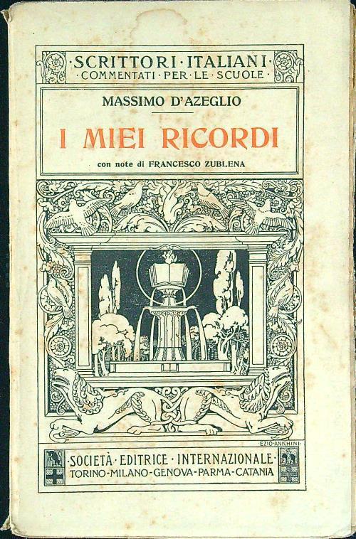 I miei ricordi - Massimo D'Azeglio - copertina