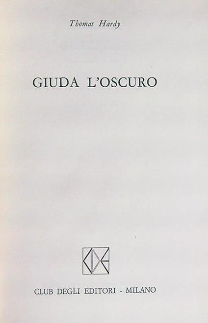 Giuda l'oscuro - Thomas Hardy - copertina