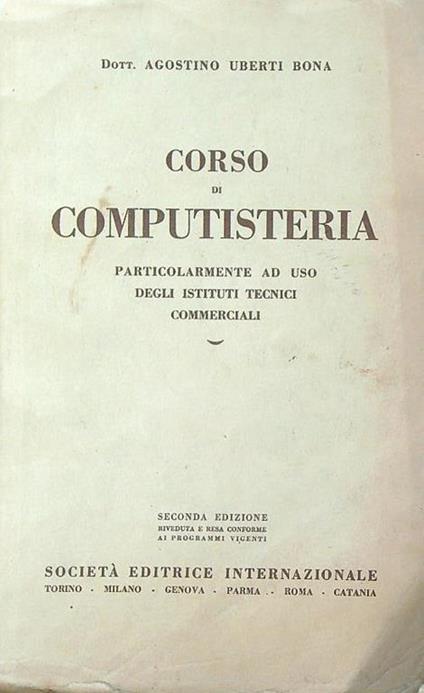 Corso di computisteria - copertina