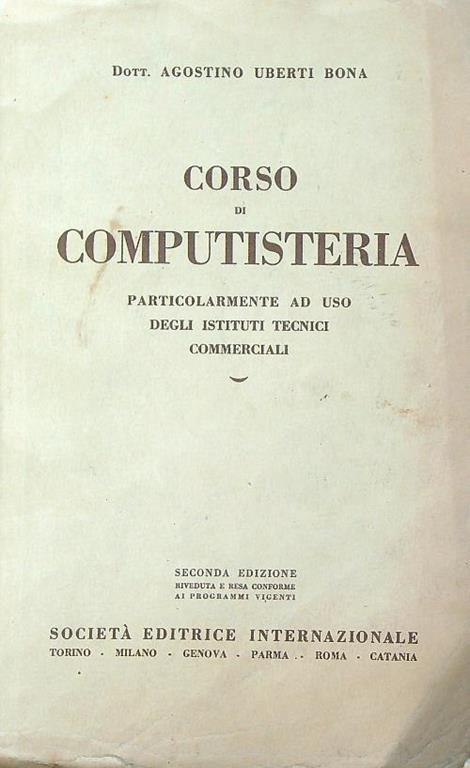 Corso di computisteria - copertina