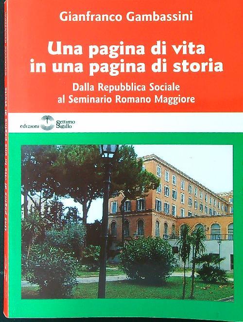 Una pagina di vita in una pagina di storia - Gianfranco Gambassini - copertina