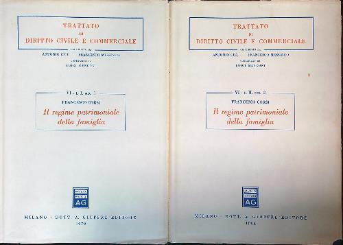 Il regime patrimoniale della famiglia. 2vv