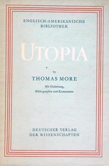 Utopia - Thomas Moore - copertina