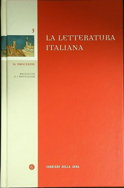 La letteratura italiana 3 Il Trecento - copertina
