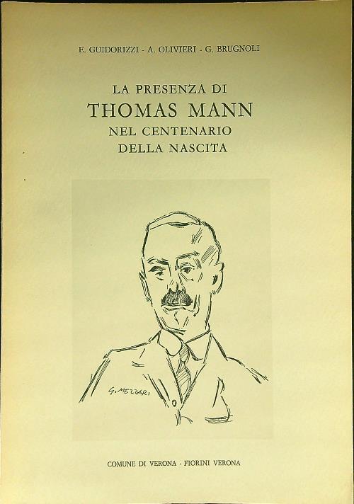 La presenza di Thomas Mann nel centenario della nascita - copertina