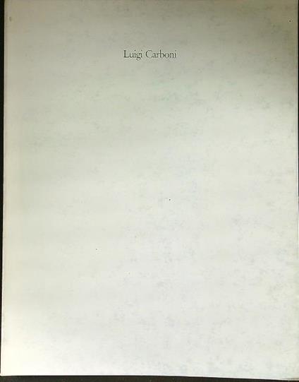 Luigi Carboni - copertina