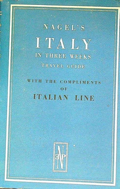 Italy in three weeks - copertina