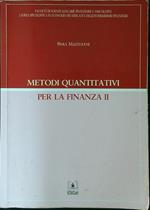 Metodi quantitativi per la finanza II
