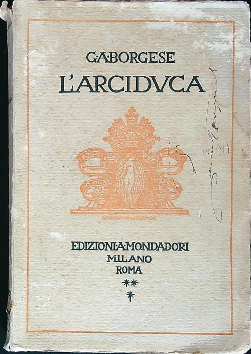 L' arciduca - Giuseppe A. Borgese - copertina