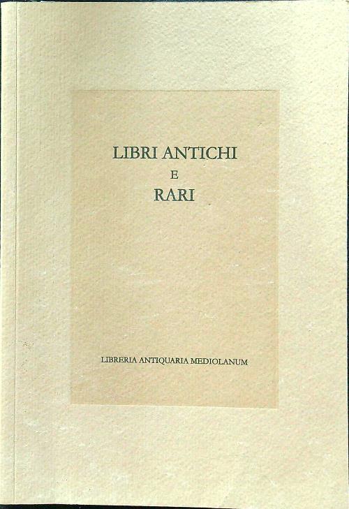 Libri antichi e rari