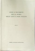 Fonti e documenti per la storia delle citta' e paesi italiani lista F
