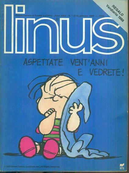 Linus n. 1/gennaio 1988 - copertina