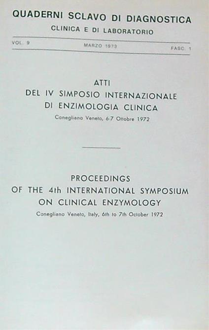 Quaderni sclavo di diagnostica 1973 - copertina