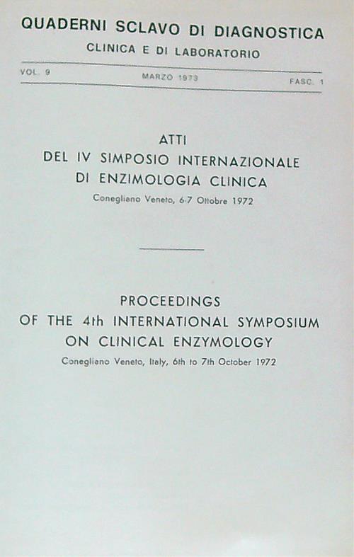 Quaderni sclavo di diagnostica 1973