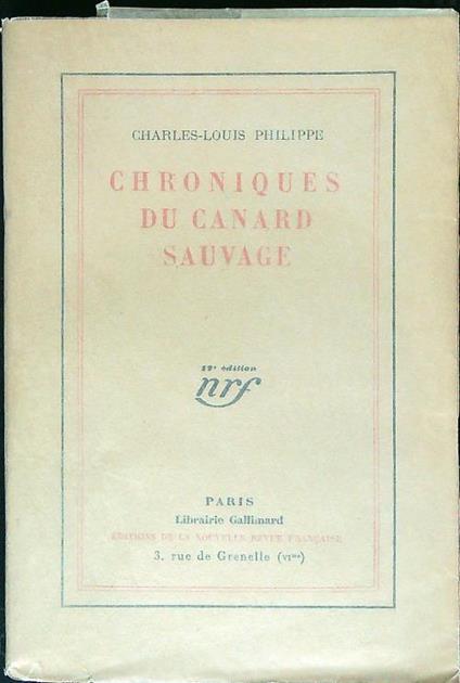 Chroniques du canard sauvage - copertina