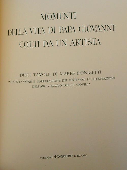 Momenti della vita di Papa Giovanni colti da un artista