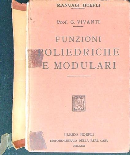 Funzioni poliedriche e modulari - copertina