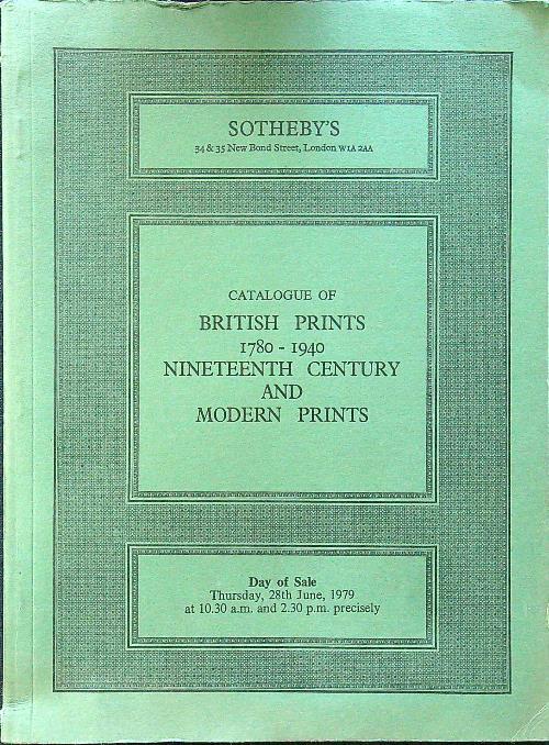 Catalogue of british prints 1780-1940