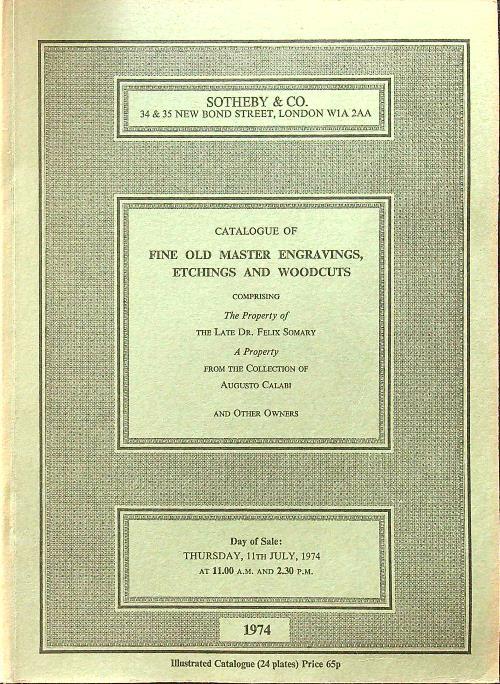Catalogue of fine old master engravings, etchings and woodcuts - copertina