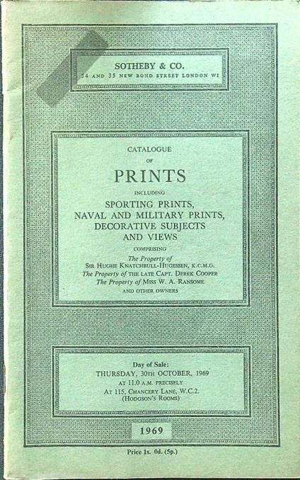 Catalogue of prints - copertina