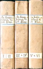 Istoria di Gil Blas di Santillano 6 tomi in 3 volumi