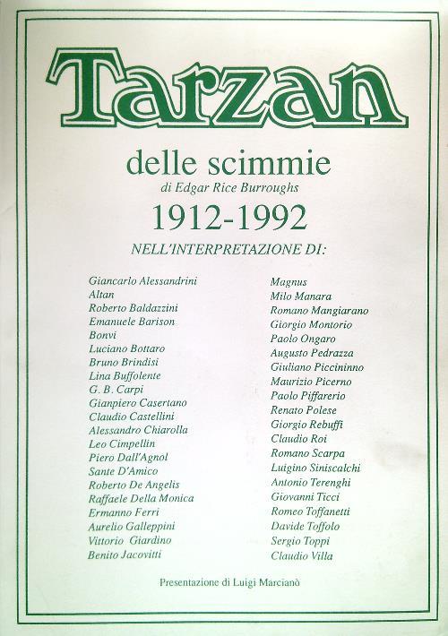 Tarzan delle scimmie 1912-1992