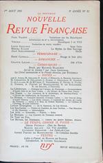 La nouvelle revue francaise n. 32/aout 1955