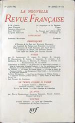 La nouvelle revue francaise n. 114/juin 1962
