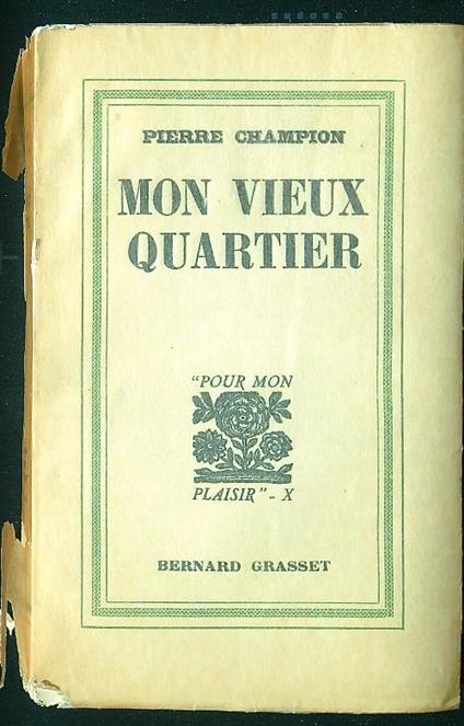 Mon Vieux Quartier - copertina