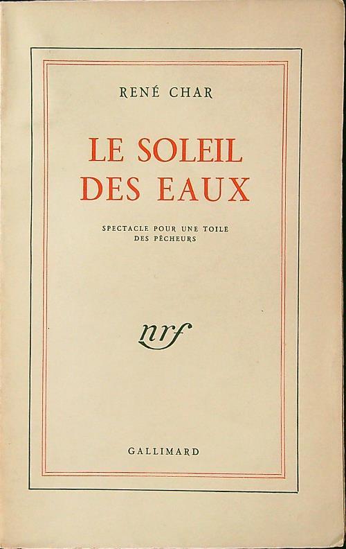 Le soleil des eaux