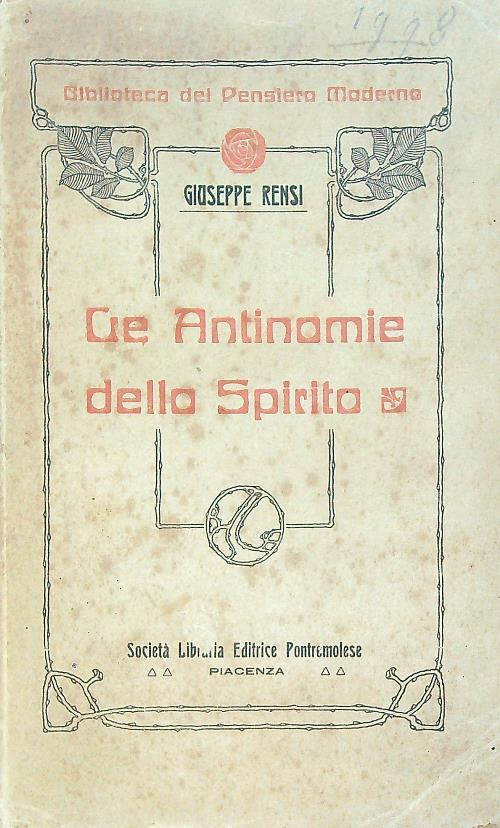 Le antinomie dello spirito
