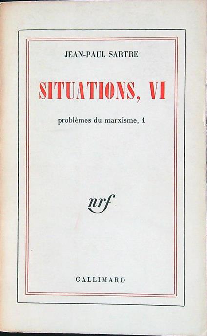 Situations, VI. Problèmes du marxisme 1 - copertina