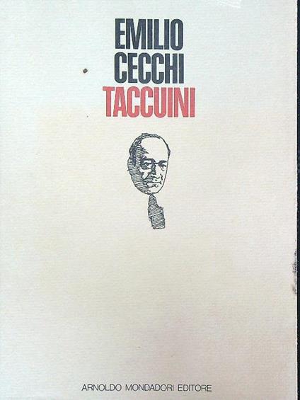 Taccuini - Emilio Cecchi - copertina