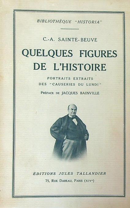Quelques figures de l'histoire - C.-A. Sainte-Beuve - copertina