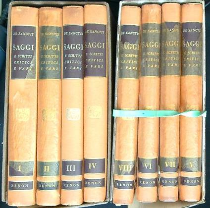 Saggi scritti. 8vv - Francesco De Sanctis - copertina