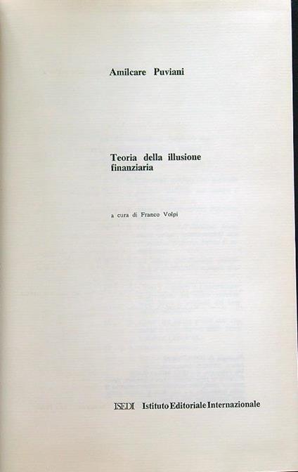 Teoria della illusione finanziaria - copertina
