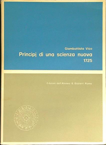 Principj di una scienza nuova 1725 - Giambattista Vico - copertina