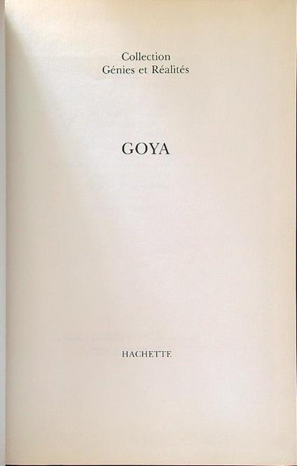 Goya - copertina