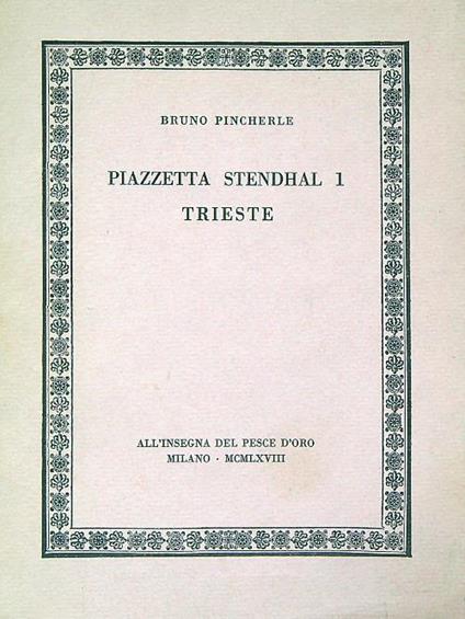 Piazzetta Stendhal 1 Trieste - copertina