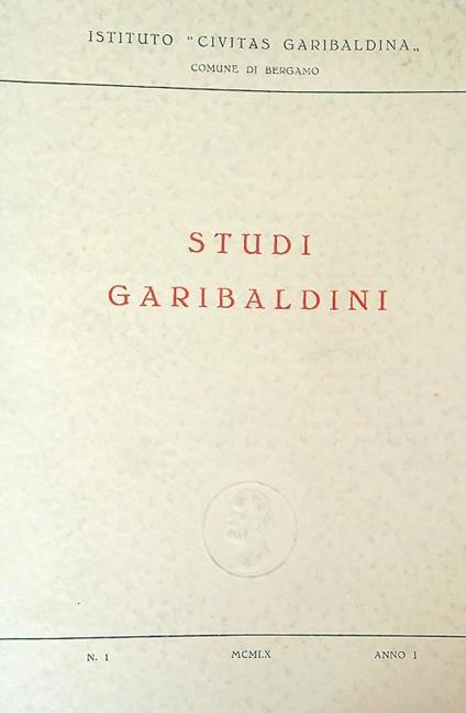 Studi garibaldini 1/MCMLX. Anno I - copertina