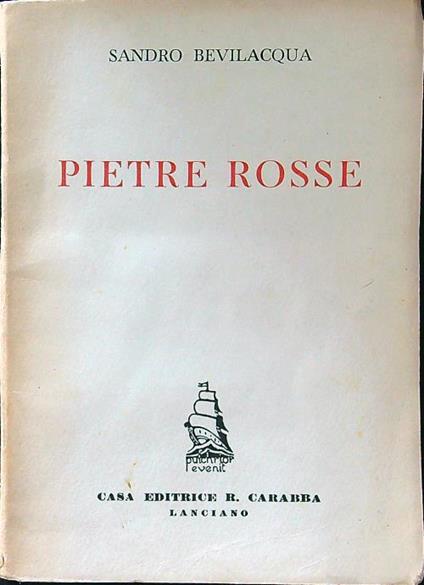 Pietre rosse - Sandro Bevilacqua - copertina
