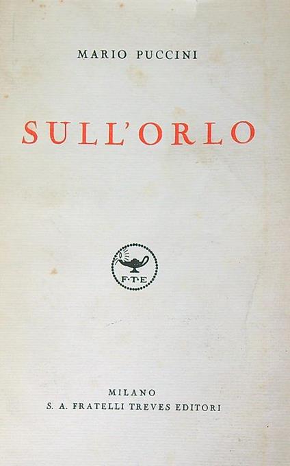 Sull'Orlo - Mario Puccini - copertina