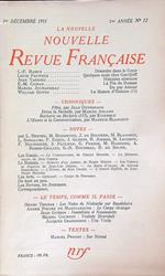 La Nouvelle Revue Francaise 12/decembre 1953
