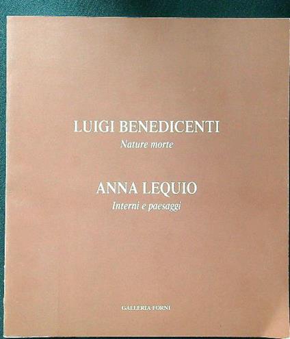 Luigi Benedicenti - Anna Lequio - copertina