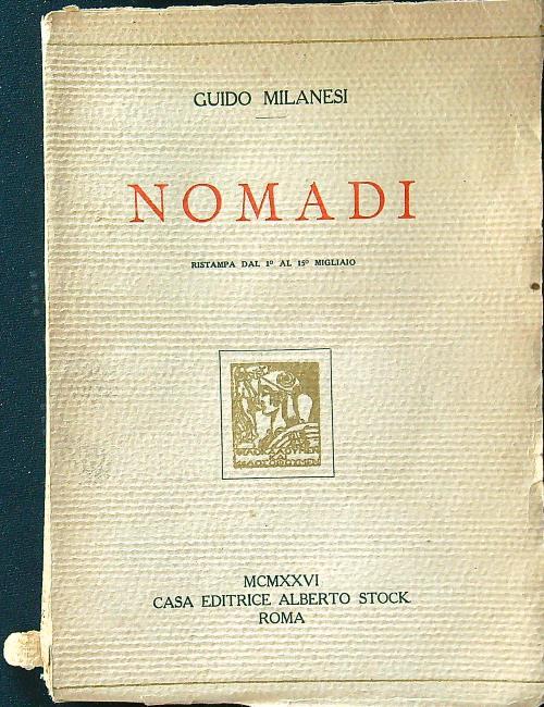 Nomadi - Guido Milanesi - copertina