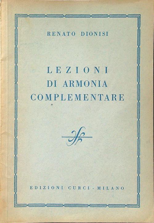 Lezioni di armonia complementare - Renato Dionisi - copertina