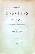 Collection de Memoires relatifs a la physique. Tome V