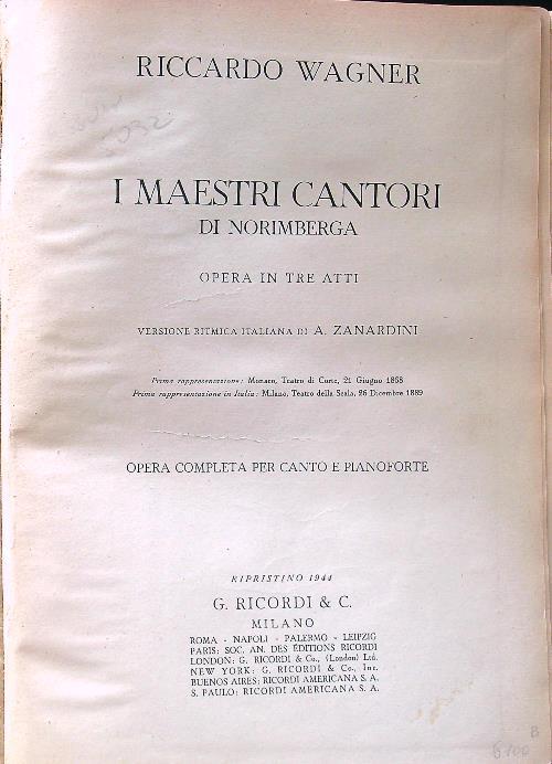 I maestri cantori