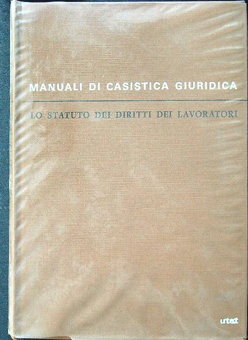 Lo statuto dei diritti dei lavoratori - copertina